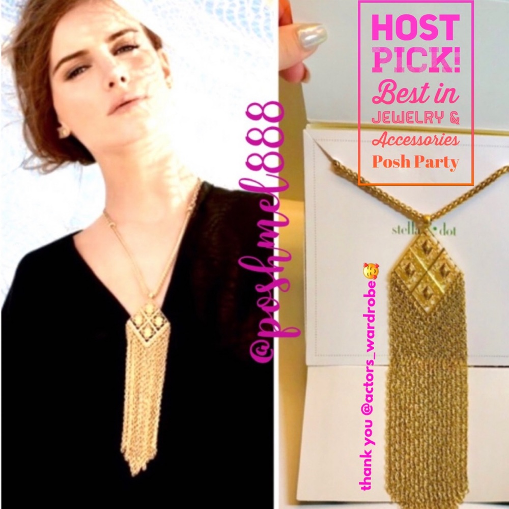 Stella & Dot | Retired Makena Golden Tassel Pendant Necklace